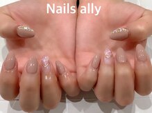 ネイルズアリー 立川店(Nails ally)/ニュアンス×大理石