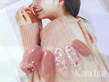 アグニークリッシェ(Agunik Riche)/【押し花ネイル】