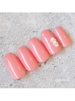 たゆ ネイル(たゆnail)/ピンクカラーワンポイントネイル