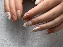 ニュアンスフラワーネイル