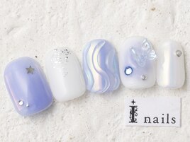 オーロラブルーチーク蝶々