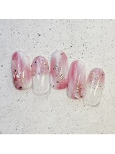 ネイルアンドまつげ リュフェール 五反田(Nail Lufaire)/もやもやピンク