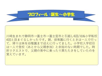 江坂回復アップラボ/プロフィール:誕生~小学生
