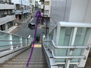 ヨサパーク ベルエクラ 生駒駅前店(YOSA PARK Bel Eclat)/生駒駅からの道順3