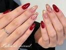 赤ドットマグネットネイル