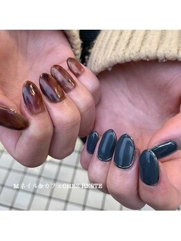 Mネイルアンドカフェ シェレステ/べっ甲ネイル☆