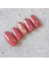 たゆ ネイル(たゆnail)/お正月くすみピンクネイル☆