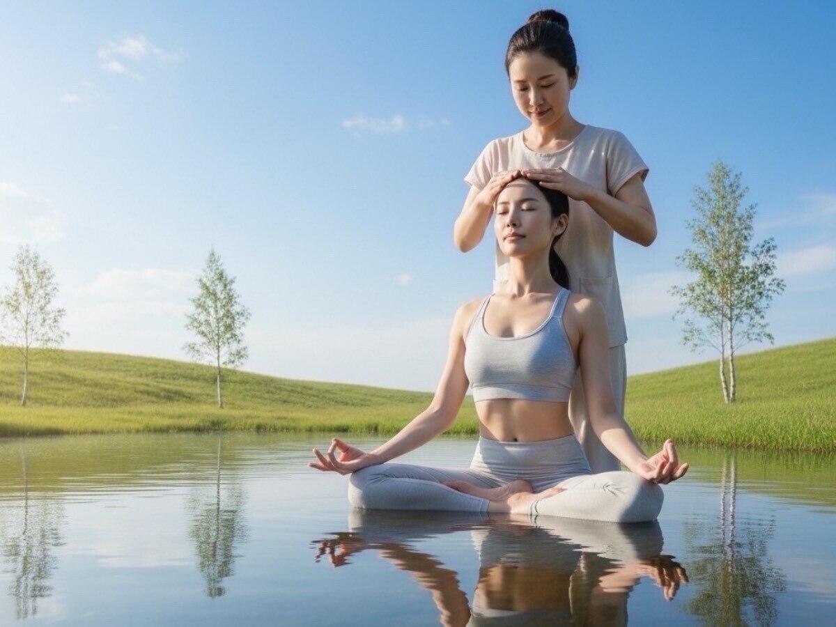 首肩のガチガチなコリと浅い呼吸を改善し、身体の解放感を　　【60分】