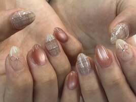 マグネットチェックネイル