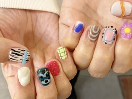 個性派ネイル/ちぐはぐネイル