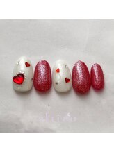 アルティノ ネイル ガーデン(altino nail garden)/キラキラハートデザイン