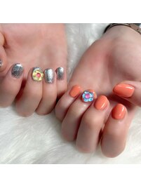 ワンカラー×お花