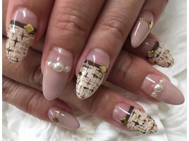 ツイード秋ネイル