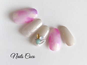 ネイルズ ココ(nails COCO)/春 タイダイ