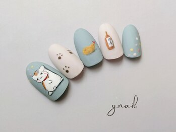 ワイネイル(Y.nail)/ニャンコ先生ネイル