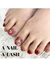 エーネイル エーラッシュ(A-NAIL A-LASH)/定額フットネイル【倉敷】
