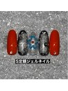 ぷっくりフラワー×囲みシルバー