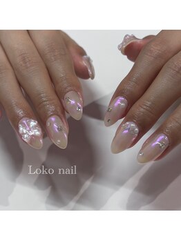 ロコネイル(Loko nail)/ピンクオーロラネイル