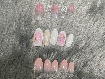 ネイルパレットアンドアイラッシュカフェ 布施店/２月キャンペーンネイル