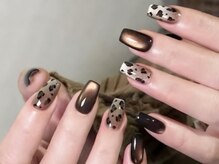 シーシーネイルサロン 池袋(C.C.Nail salon)/秋ネイル/ブラウン/ヒョウ柄