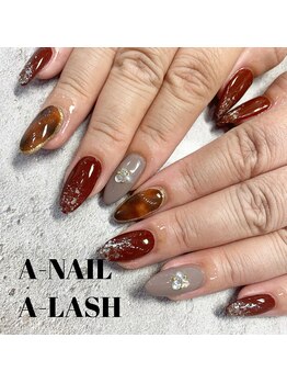 エーネイル エーラッシュ(A-NAIL A-LASH)/定額ネイル【倉敷】