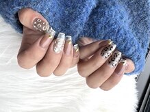 ブラン(Blanc)/クリアフレンチ×ヒョウ柄