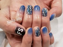 ネイルズアリー 立川店(Nails ally)/ネイルプリンター×カラーグラデ