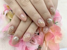 ディーネイル 四条烏丸(D-nail)/[中村]キラキラ☆ななめフレンチ