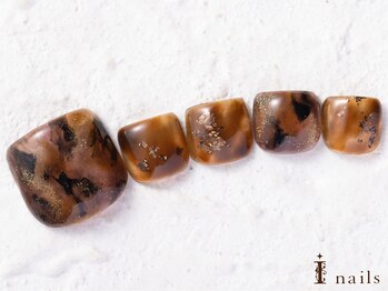 アイネイルズ 横浜WEST店(I-nails)/べっ甲アニマルフット　8480円