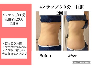 ハピネス(HAPPINESS)/4ステップ60分　お腹　2回目
