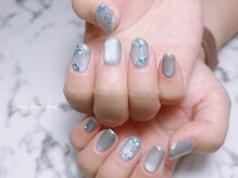 ネイル ファンシーファング(nail_fancy_fang)/ネモフィラモチーフネイル