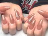 【スカルプ】長さだし＆シンプルアート 110分