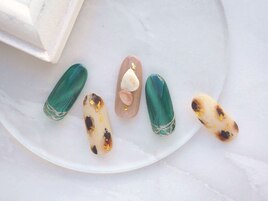 ニュアンスべっ甲の秋ネイル