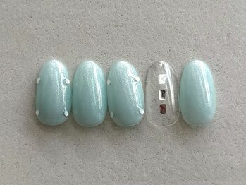 ネイルサロン ブランロール 三軒茶屋店(Blanl'or)/ミントホログラムネイル