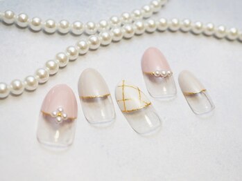 ネイルサロン ブランシュール(Nail Salon Blancheur)/くすみカラー逆フレンチネイル