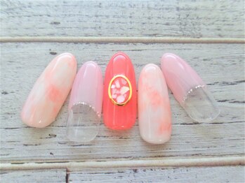 ブランロール 中目黒店(Blanl'or)/ふんわりタイダイネイル