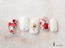 アイネイルズ 横浜EAST店(I-nails)/シアーハートホログラムネイル