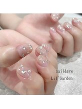 リルガーデン 新宿南口(Lil' Garden)/シンプルキラキラ水滴ネイル