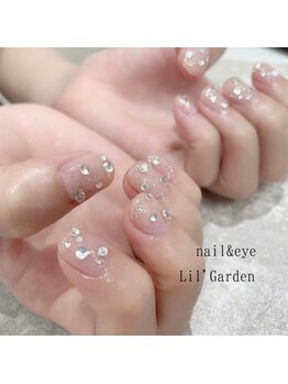 リルガーデン 新宿南口(Lil' Garden)/シンプルキラキラ水滴ネイル