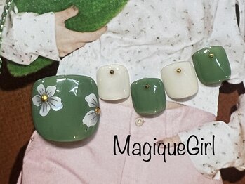 マジックガール 津田沼店(MagiqueGirl)/【フット手書花定額デザイン】
