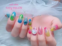 ベイビーブレス(BABY BREATH)/持ち込み☆夏ネイル