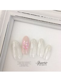 ◆ラメ×シェルチークネイル◆