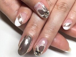 ミラーフラワーネイル