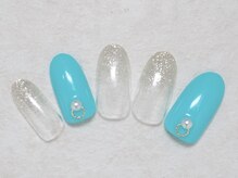 シックネイル(CHIC nail)/ラメグラ＆夏色ネイル