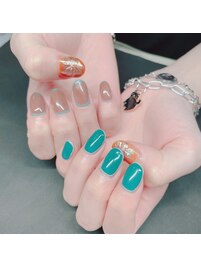 秋フラワーネイル