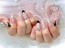 黒フレンチデザイン♪