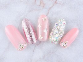 オーロラ蝶々ネイル