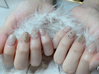 ネイル スパ ココプラス(Nail spa Cocoplus)/韓国風キラキラベルベットネイル