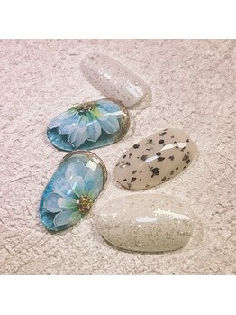 プールヴー☆オングル/夏ネイル