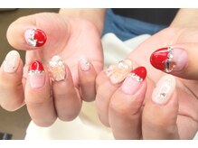 キープ ネイルサロン(KEEP)/赤のフレンチデザイン♪